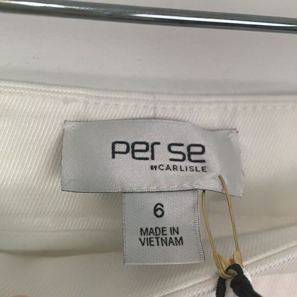 Per Se NWT white wire with slit slacks - Picture 11 of 12